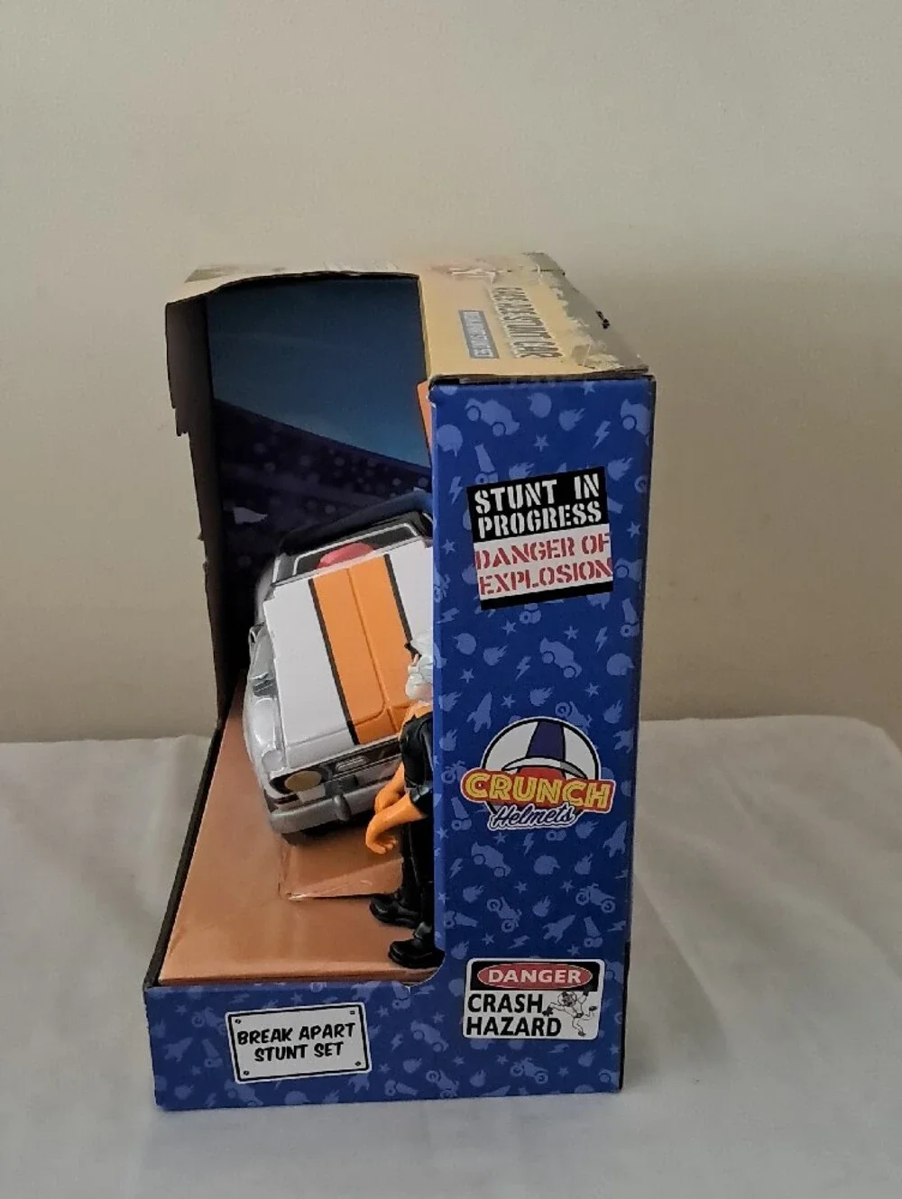 Stuntman Stu Race Ace Stunt Car - White & Orange
